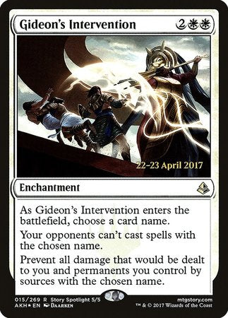 Gideon's Intervention [Amonkhet Promos] | Magic Magpie