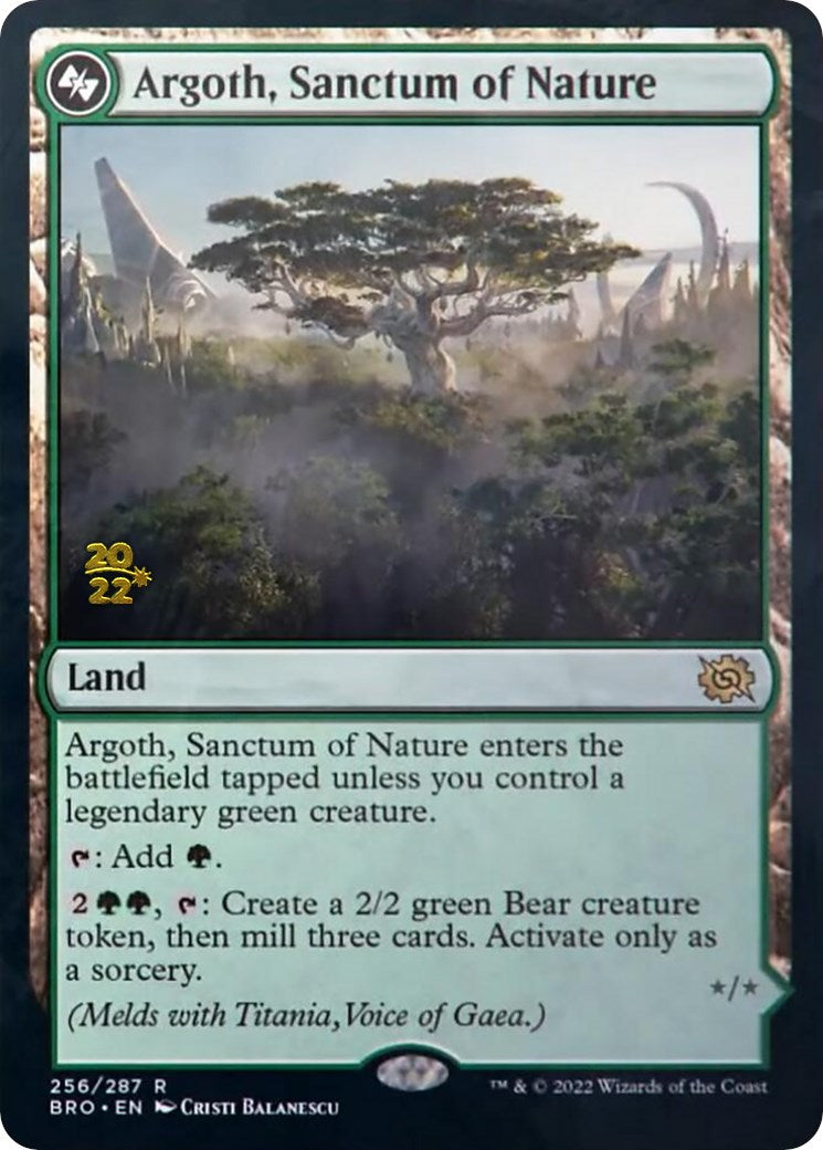 Argoth, Sanctum of Nature [The Brothers' War: Prerelease Promos] | Magic Magpie