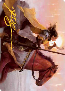 Sunrise Cavalier Art Card (Gold-Stamped Signature) [Innistrad: Midnight Hunt Art Series] | Magic Magpie