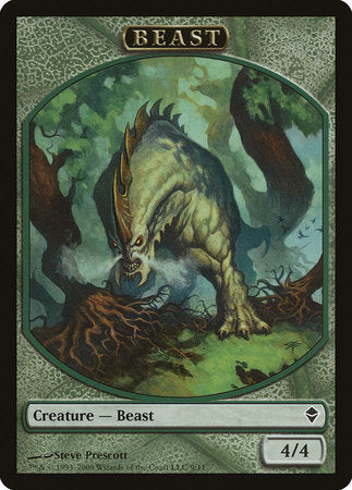 Beast Token [Zendikar Tokens] | Magic Magpie