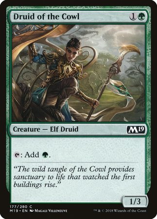 Druid of the Cowl [Core Set 2019] | Magic Magpie