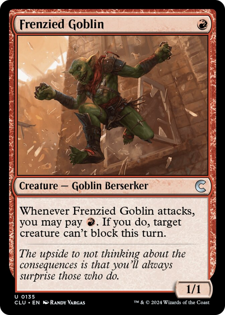 Frenzied Goblin [Ravnica: Clue Edition] | Magic Magpie