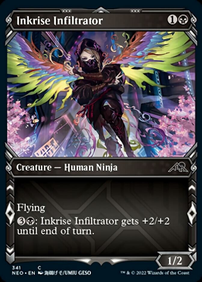 Inkrise Infiltrator (Showcase Ninja) [Kamigawa: Neon Dynasty] | Magic Magpie