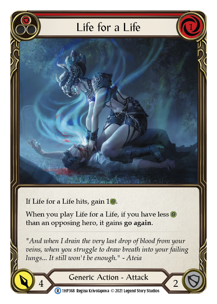Life for a Life (Red) [1HP368] | Magic Magpie