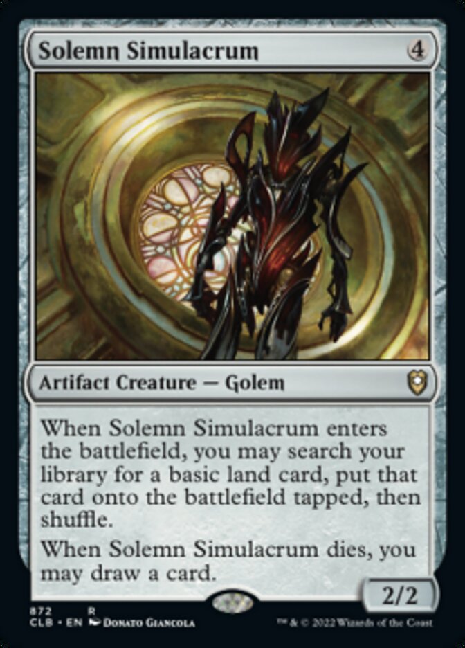 Solemn Simulacrum [Commander Legends: Battle for Baldur's Gate] | Magic Magpie