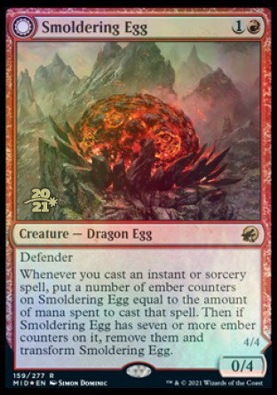 Smoldering Egg // Ashmouth Dragon [Innistrad: Midnight Hunt Prerelease Promos] | Magic Magpie