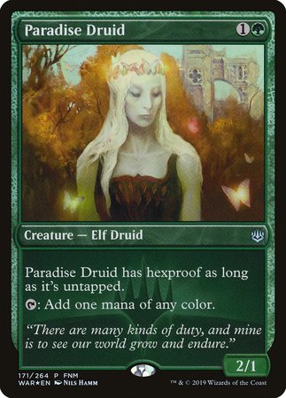 Paradise Druid [War of the Spark Promos] | Magic Magpie