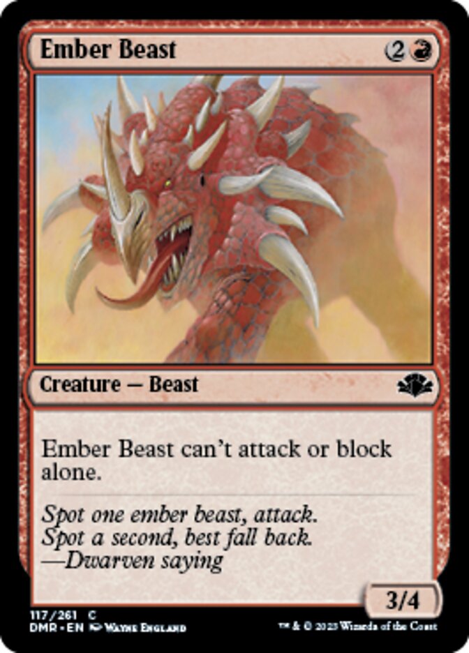 Ember Beast [Dominaria Remastered] | Magic Magpie