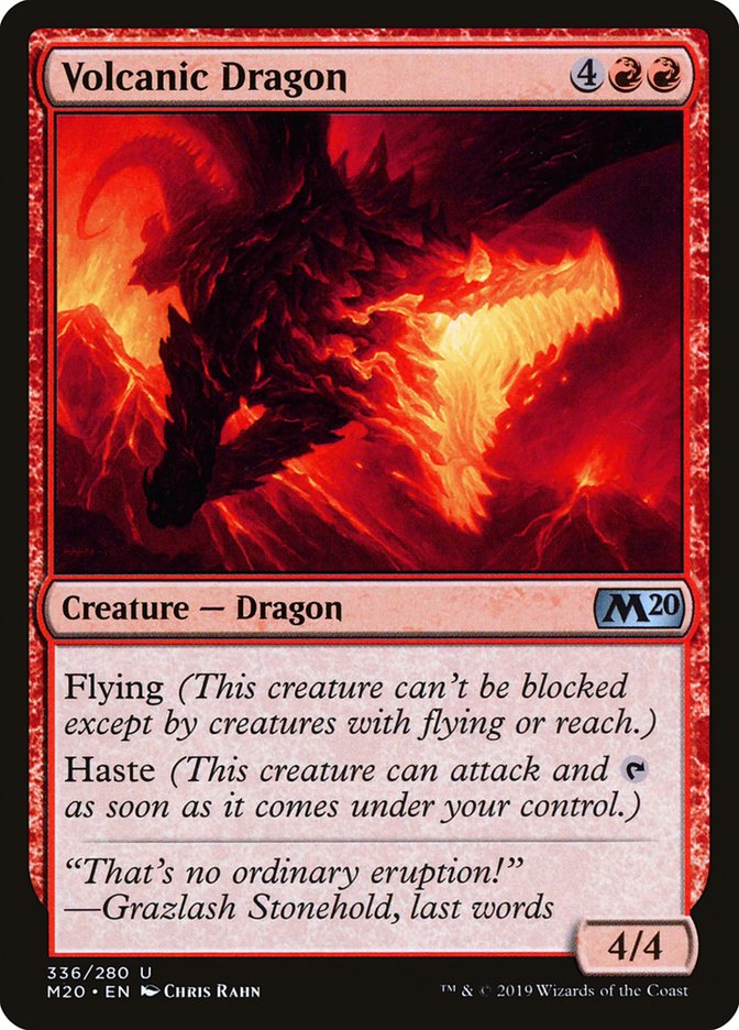 Volcanic Dragon [Core Set 2020] | Magic Magpie
