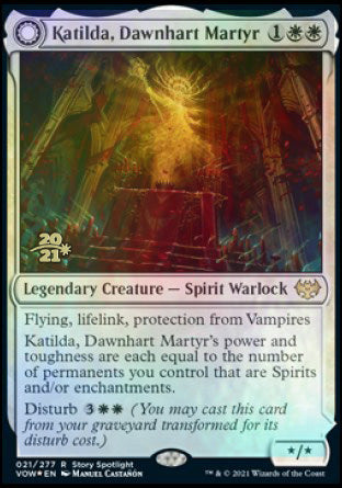 Katilda, Dawnhart Martyr // Katilda's Rising Dawn [Innistrad: Crimson Vow Prerelease Promos] | Magic Magpie