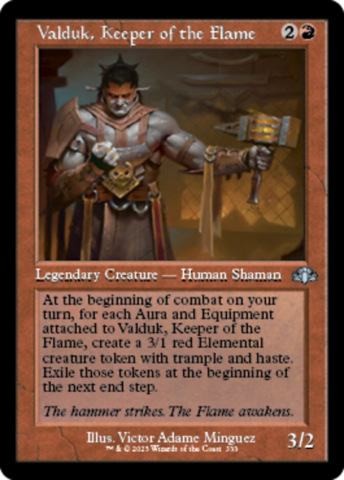 Valduk, Keeper of the Flame (Retro) [Dominaria Remastered] | Magic Magpie