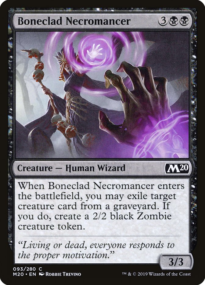 Boneclad Necromancer [Core Set 2020] | Magic Magpie