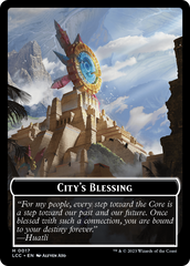 City's Blessing // Dinosaur Double-Sided Token [The Lost Caverns of Ixalan Commander Tokens] | Magic Magpie