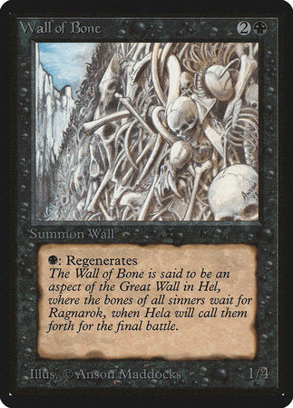 Wall of Bone [Limited Edition Beta] | Magic Magpie