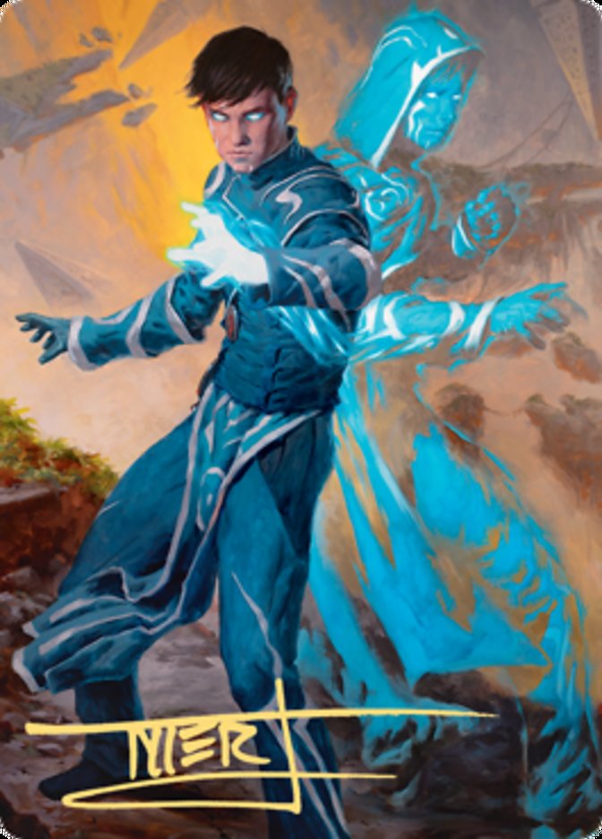 Jace, Mirror Mage 1 Art Card (Gold-Stamped Signature) [Zendikar Rising Art Series] | Magic Magpie