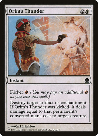 Orim's Thunder [Commander 2011] | Magic Magpie