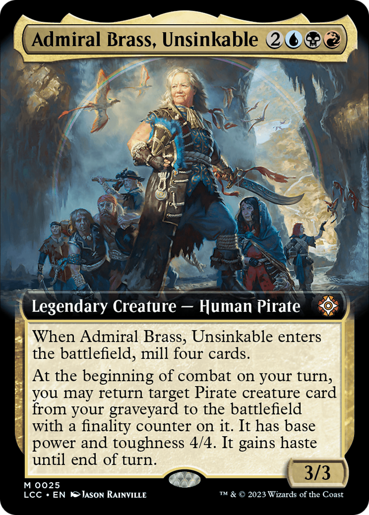 Admiral Brass, Unsinkable (Extended Art) [The Lost Caverns of Ixalan Commander] | Magic Magpie