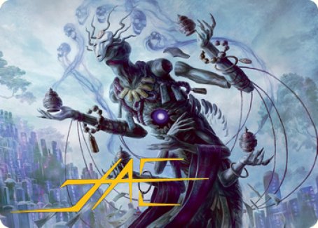 Myojin of Grim Betrayal Art Card (Gold-Stamped Signature) [Kamigawa: Neon Dynasty Art Series] | Magic Magpie