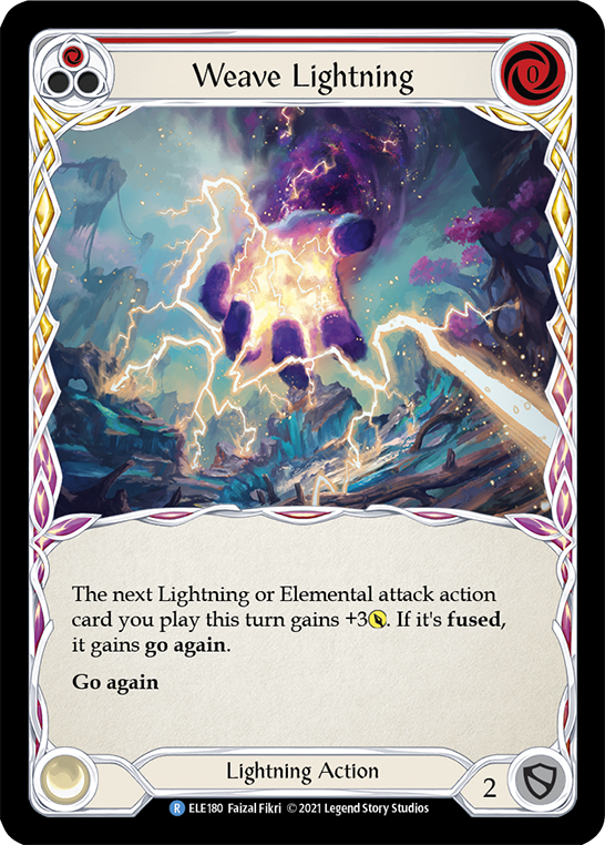 Weave Lightning (Red) [ELE180] (Tales of Aria)  1st Edition Rainbow Foil | Magic Magpie