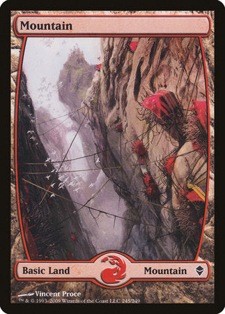 Mountain (245) - Full Art [Zendikar] | Magic Magpie