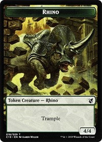 Rhino // Egg Double-sided Token [Commander 2019 Tokens] | Magic Magpie