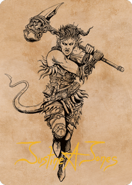 Karlach, Fury of Avernus Art Card (54) (Gold-Stamped Signature) [Commander Legends: Battle for Baldur's Gate Art Series] | Magic Magpie