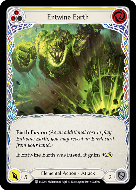 Entwine Earth (Yellow) [ELE095] (Tales of Aria)  1st Edition Rainbow Foil | Magic Magpie