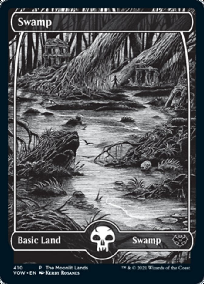 Swamp (The Moonlit Lands) (Foil Etched) [Innistrad: Crimson Vow Promos] | Magic Magpie
