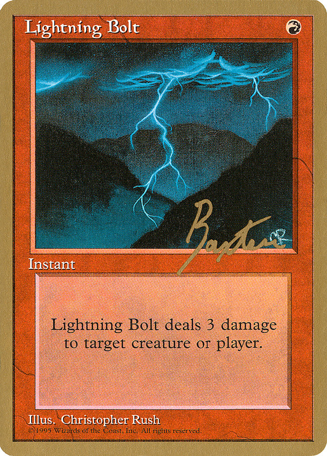 Lightning Bolt (George Baxter) [Pro Tour Collector Set] | Magic Magpie