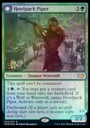 Howlpack Piper // Wildsong Howler [Innistrad: Crimson Vow Prerelease Promos] | Magic Magpie