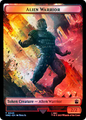 Copy // Alien Warrior Double-Sided Token (Surge Foil) [Doctor Who Tokens] | Magic Magpie