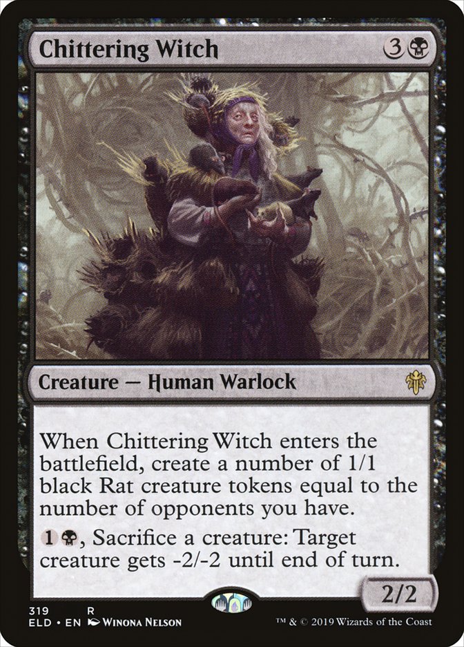 Chittering Witch [Throne of Eldraine] | Magic Magpie