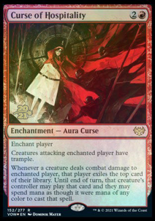 Curse of Hospitality [Innistrad: Crimson Vow Prerelease Promos] | Magic Magpie