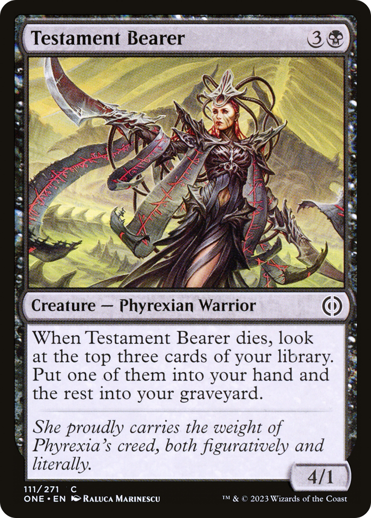 Testament Bearer [Phyrexia: All Will Be One] | Magic Magpie