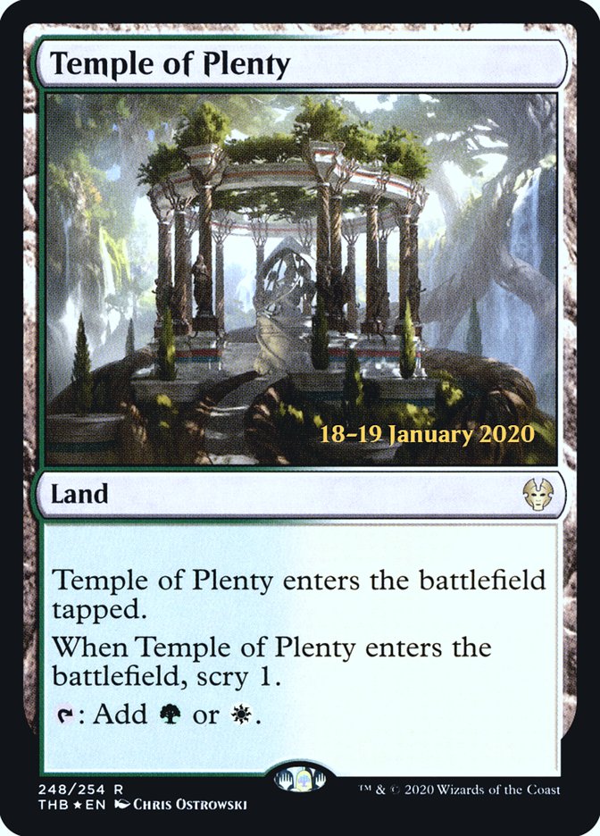 Temple of Plenty [Theros Beyond Death Prerelease Promos] | Magic Magpie