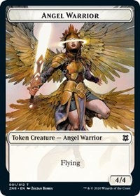 Angel Warrior // Copy Double-sided Token [Zendikar Rising Tokens] | Magic Magpie