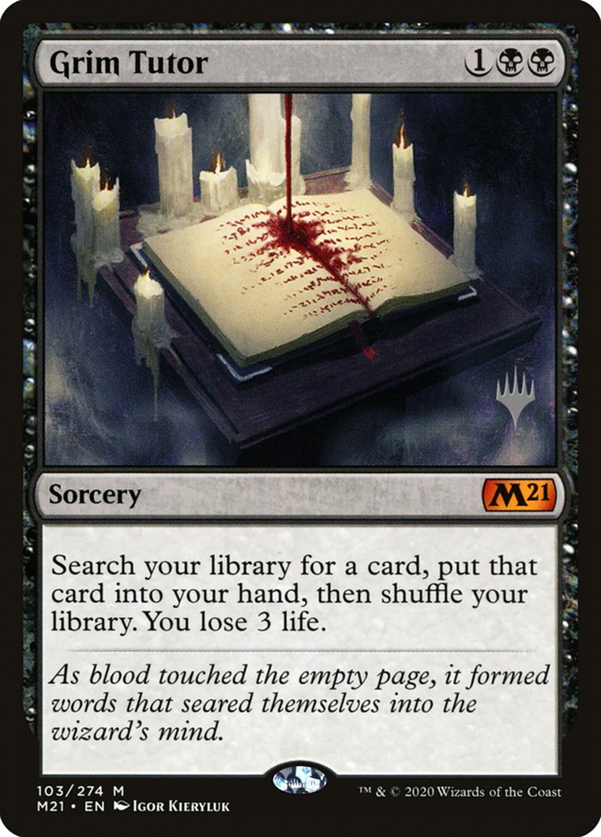 Grim Tutor (Promo Pack) [Core Set 2021 Promos] | Magic Magpie