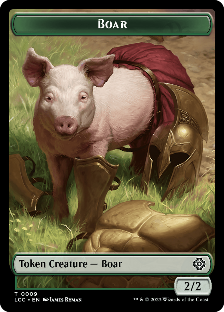 Boar // Merfolk (0005) Double-Sided Token [The Lost Caverns of Ixalan Commander Tokens] | Magic Magpie