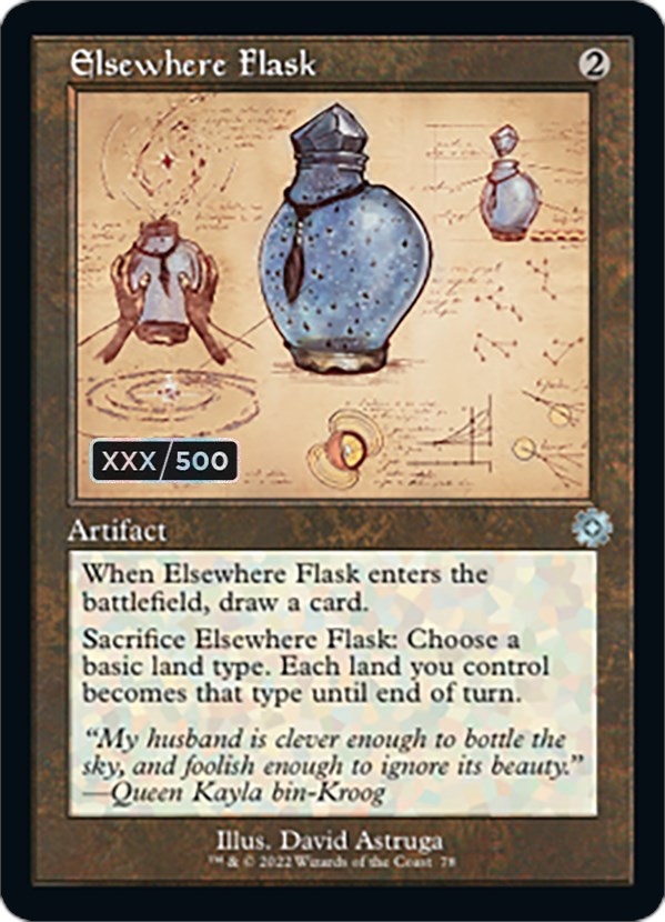 Elsewhere Flask (Retro Schematic) (Serial Numbered) [The Brothers' War Retro Artifacts] | Magic Magpie