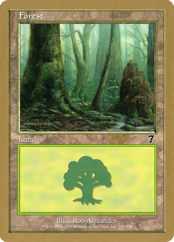 Forest (329) (Sim Han How) [World Championship Decks 2002] | Magic Magpie