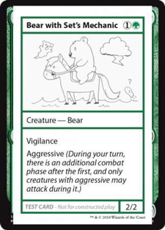 Bear with Set's Mechanic (2021 Edition) [Mystery Booster Playtest Cards] | Magic Magpie