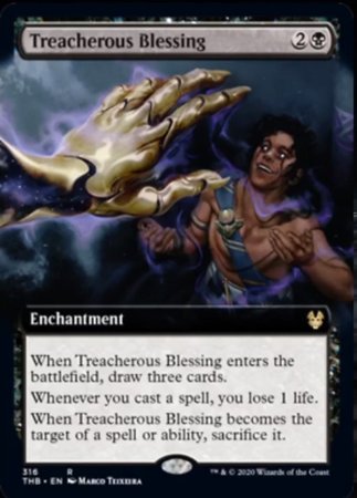 Treacherous Blessing (Extended Art) [Theros Beyond Death] | Magic Magpie