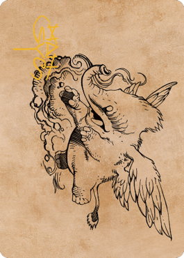 Lulu, Loyal Hollyphant Art Card (46) (Gold-Stamped Signature) [Commander Legends: Battle for Baldur's Gate Art Series] | Magic Magpie