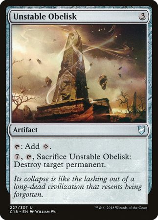 Unstable Obelisk [Commander 2018] | Magic Magpie