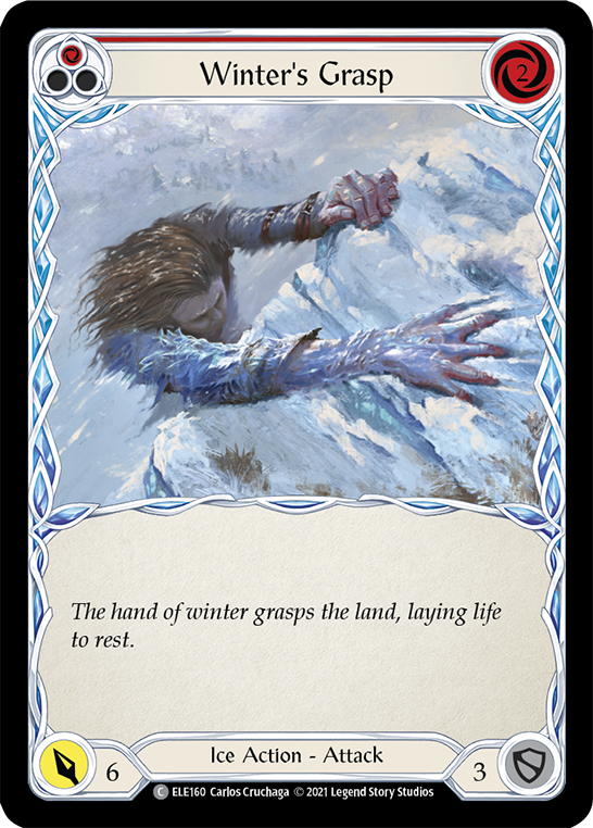 Winter's Grasp (Red) [ELE160] (Tales of Aria)  1st Edition Normal | Magic Magpie