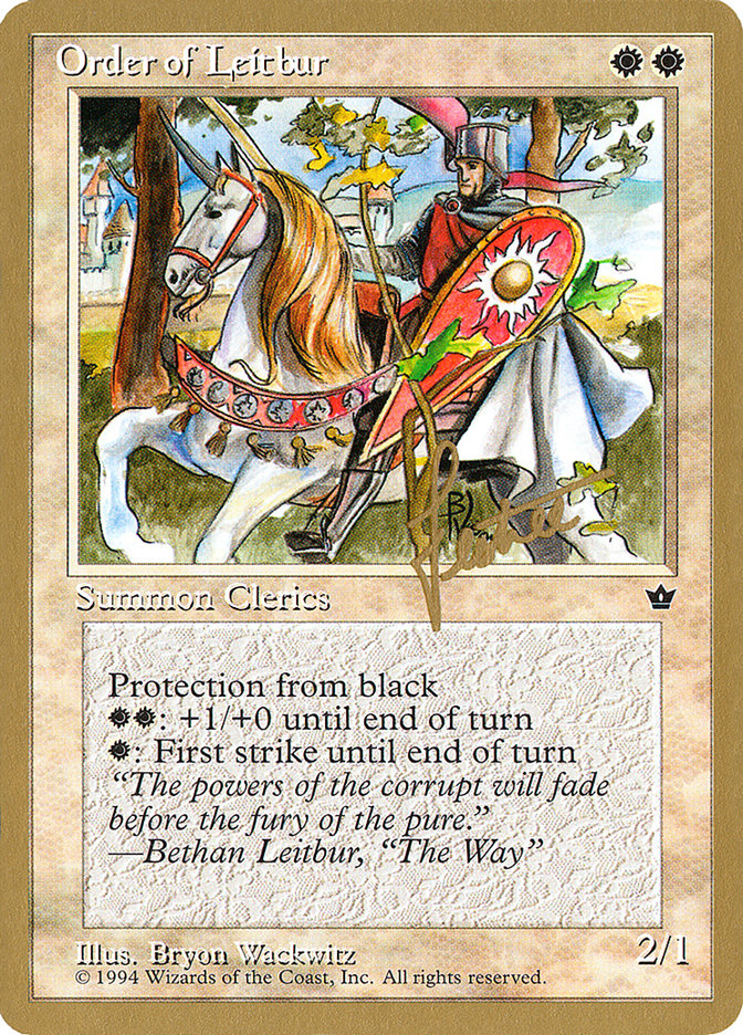 Order of Leitbur (Male) (Bertrand Lestree) [Pro Tour Collector Set] | Magic Magpie