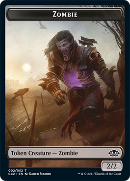 Snake // Zombie Double-sided Token [Commander Collection: Black Tokens] | Magic Magpie