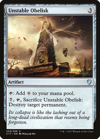 Unstable Obelisk [Commander 2017] | Magic Magpie