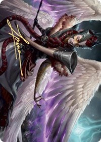 Firja, Judge of Valor Art Card (Gold-Stamped Signature) [Kaldheim: Art Series] | Magic Magpie