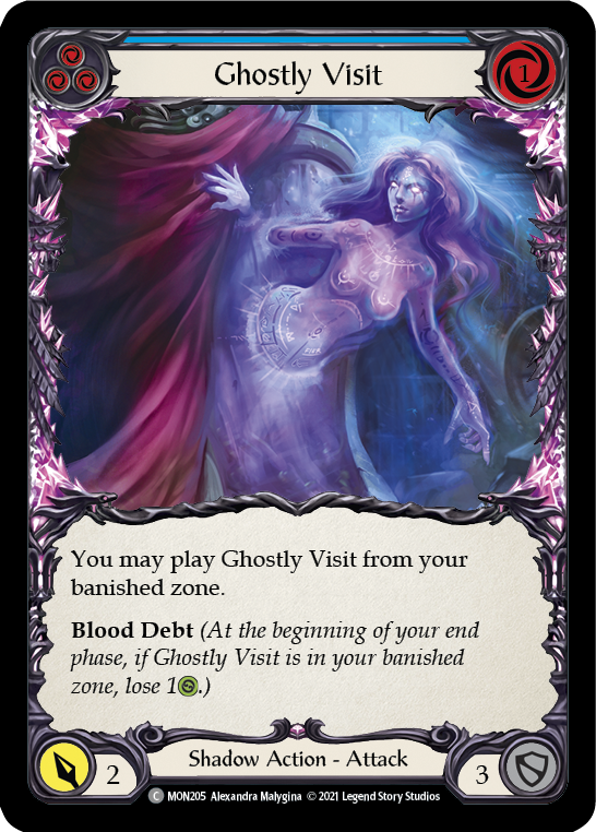 Ghostly Visit (Blue) [MON205] 1st Edition Normal | Magic Magpie